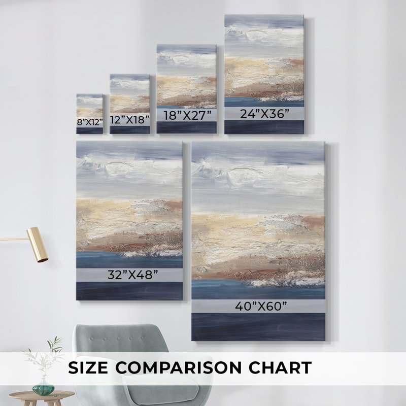 Écume de marée Horizon II - Cavas enveloppés de galerie