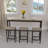 Keiera Modern Design Kitchen Dining Table, Pub Table, Long Dining Table Set with 3 Stools-1591582556-1591582557