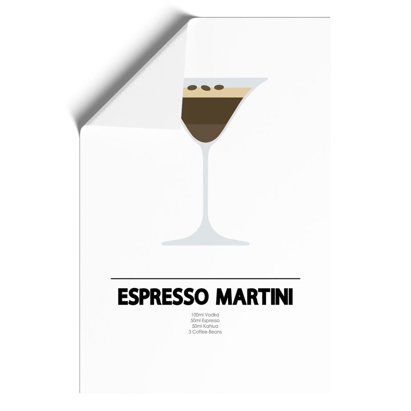 Espresso Martini - Frameless Print, 84cm H x 59cm W x 0.1cm D