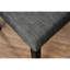 Chaises d'appoint de style rustique, tissu semblable au lin à boutons, bois massif, noir antique / gris pour la salle à manger noire / grise, décoration du dossier-1502350300