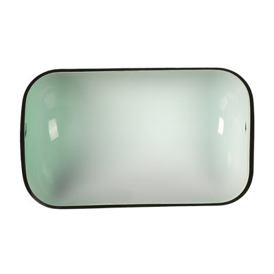 Replacement Green Glass Lampshade for Classic Bankers Desk Lamp, 225×130mm Vintage Emerald Green Rectangular Glass Shade Cover, DIY Repair Lamp Shade Accessory for Library Table Lamp, Standard Mount Hole Design