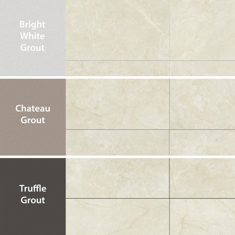 Reve 23-1/2 in. x 47-1/8 in. Porcelain Floor and Wall Tile, Beige