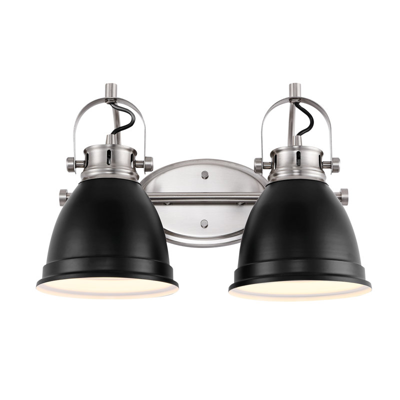  Éclairage pour meuble-lavabo Lejuan, Noir, Nickel, 2