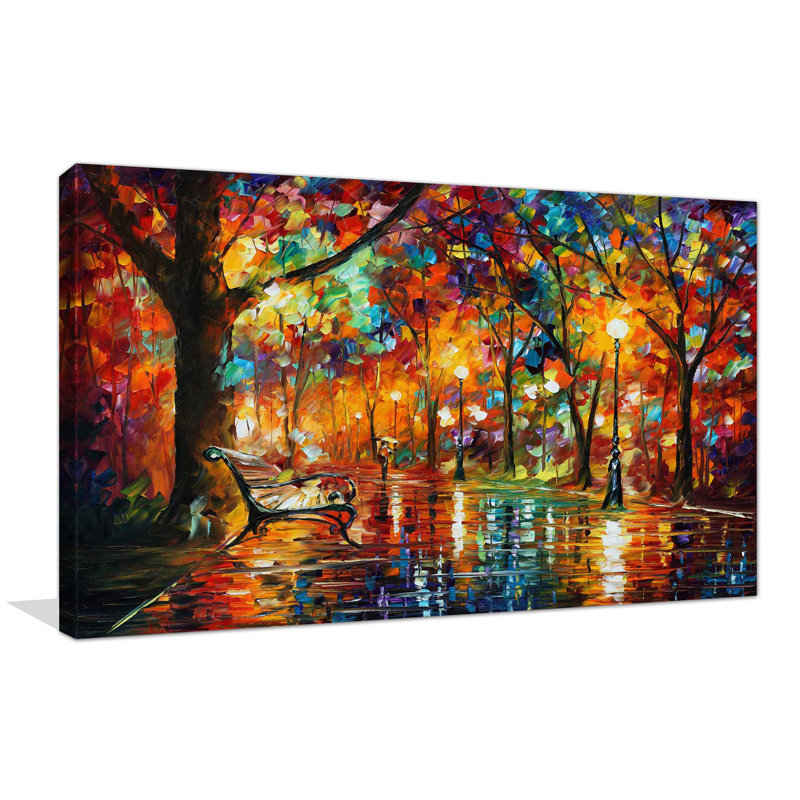 « Colorful Night » par Leonid Afremov, reproduction sur toile tendue, H 24 po x l 40 po x P 1,5 po