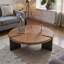 Table basse luxueuse de couleur noyer clair