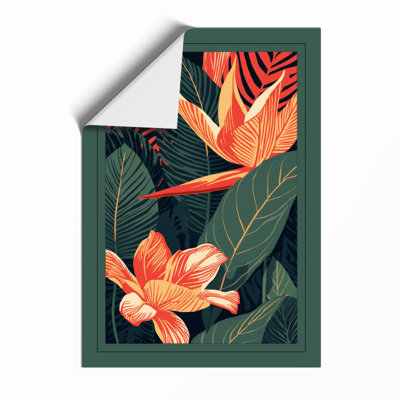 Tropical Blooms Botanical - Framed Print