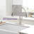 Single-Handle Pull-Down Pull-Out Sprayer 3 Spray High Arc Kitchen Faucet With Deck Plate In Brushed Nickel-116830678