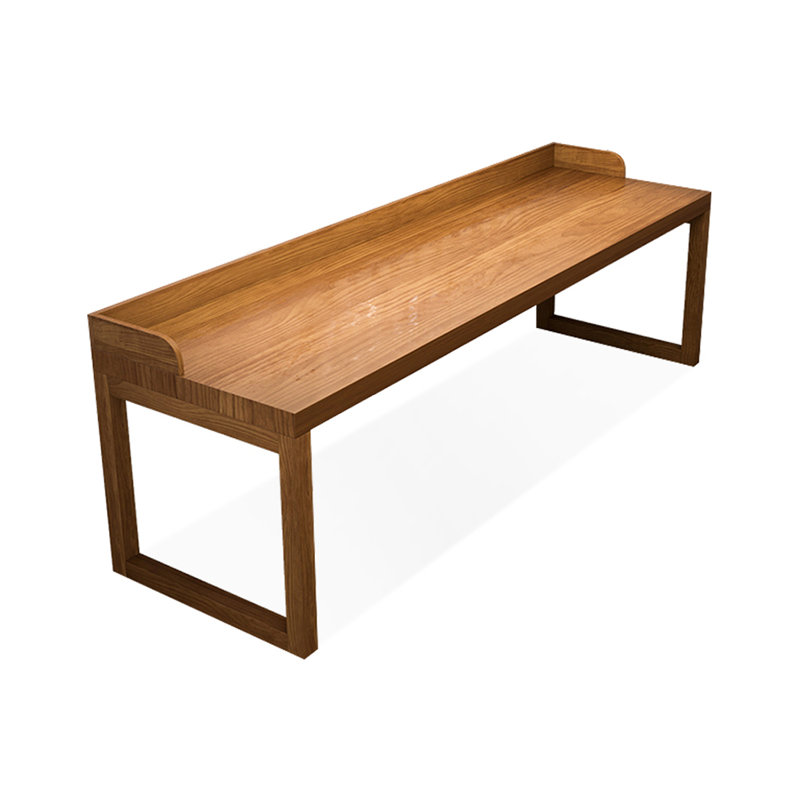 Bureau d'écriture rectangulaire en bois massif noyer, H 29,53 po x l 78,74 po x P 27,56 po