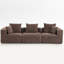 Canapé surdimensionné à assise profonde surdimensionné, canapé modulaire entièrement en mousse 3 pièces en tissu texturé doux, assemblage sans outil, profil bas convenant aux appartements-904684778-904684776-904684773