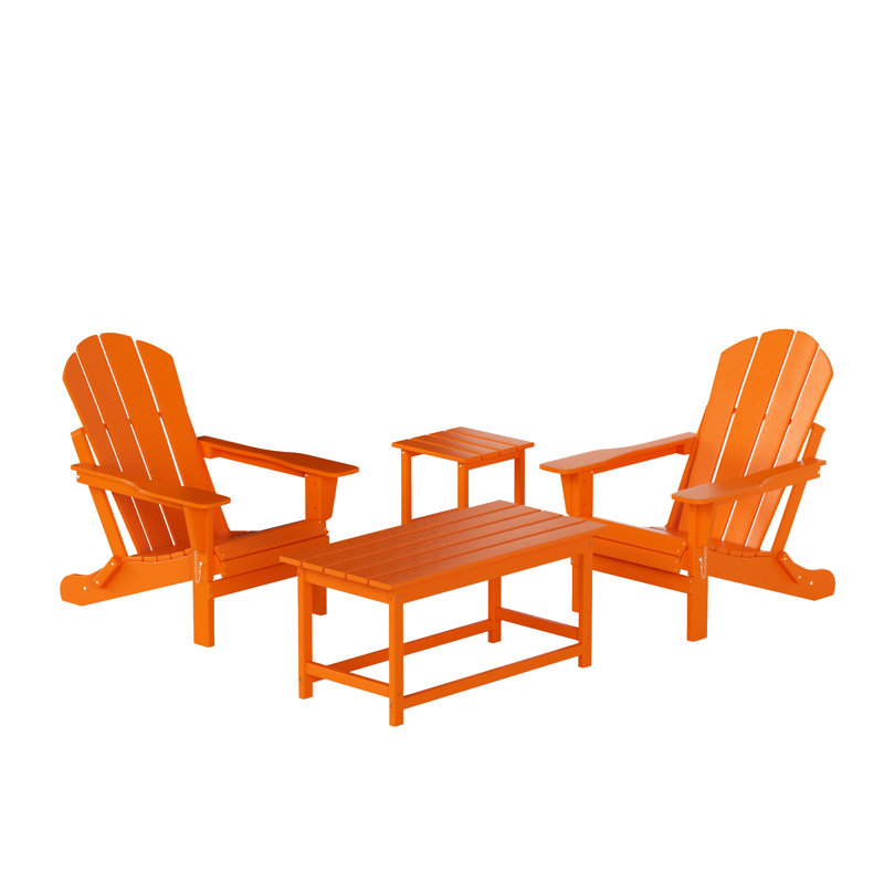 Laguna Foldable Outdoor Adirondack Chair, Orange