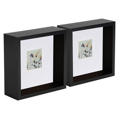 Bevelled Shadow Box Picture Frame with Mat