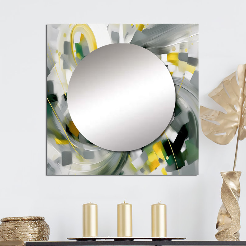 Lisann - Scandinavian Square Mirror Wall Decor For Bedroom, 23" x 23"