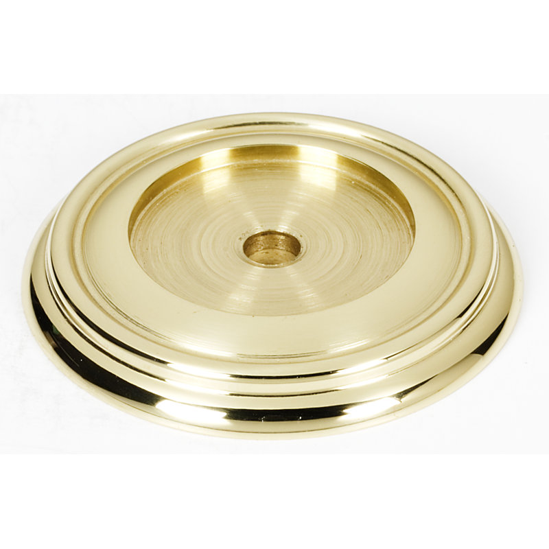 Metal Knob Backplate, Polished Brass