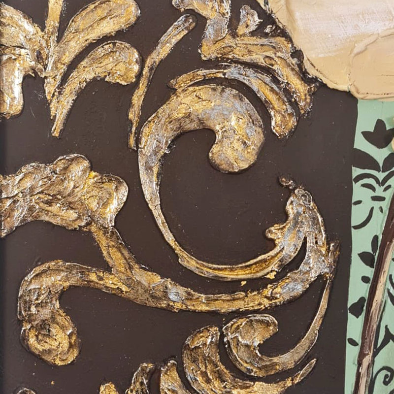 Peinture à l'huile décorative, H 27,56 po x l 27,56 po x P 1 po