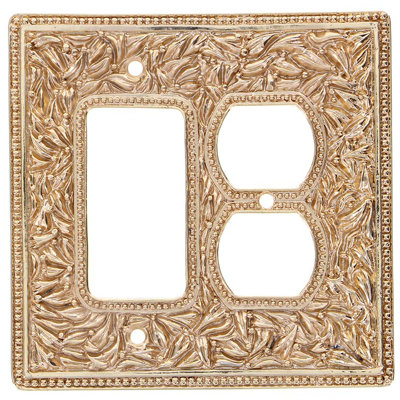 San Michele Patterned 2 - Gang Combination Plate Combination Wall Plate
