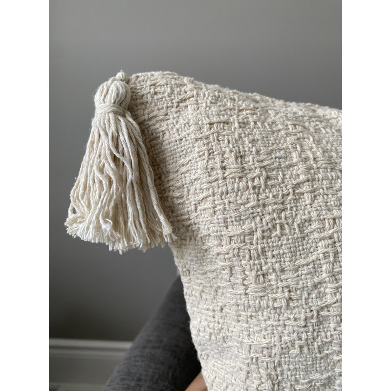 Housse de coussin d'intérieur en polyester , Beige