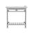 Fireclay Rectangular Console Bathroom Sink with Overflow-49500074-119167066