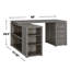 Bureau en L avec tiroirs et tablettes