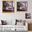 Canapé lilas orné d'accents dorés II - lilas, art mural pour le salon-903499313-903499310
