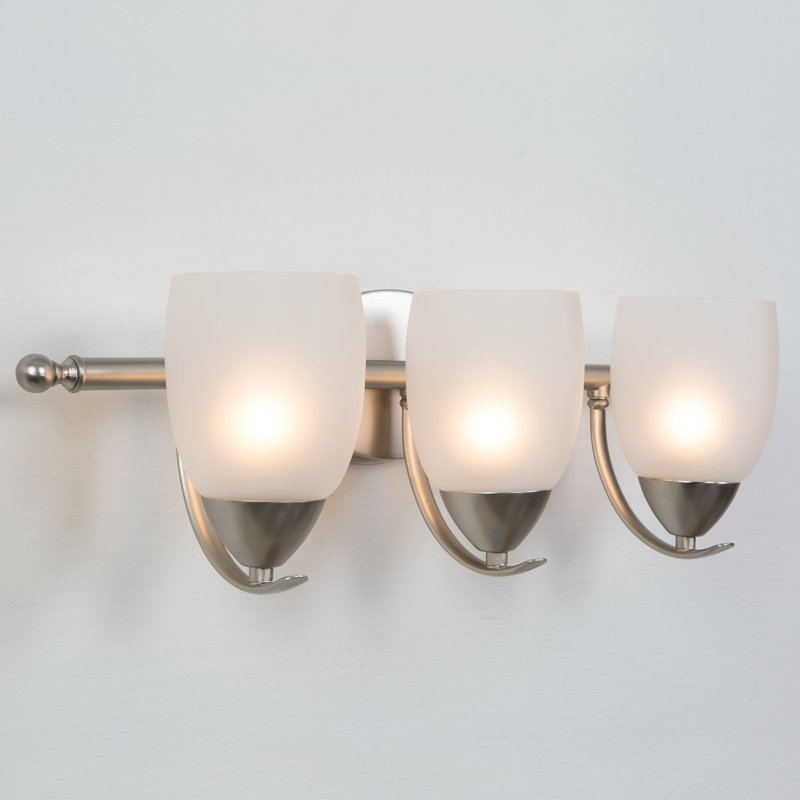 3 - Light Vanity Light, Brushed Nickel