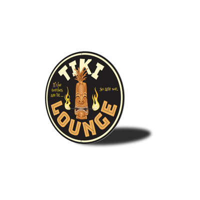 Tiki Lounge Decorative Aluminum Sign