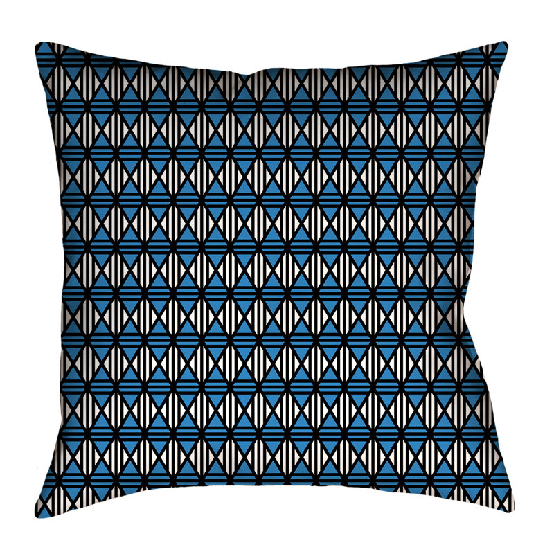 Coussin Katelyn Elizabeth, 14 po x 14 po, Polyester, Bleu