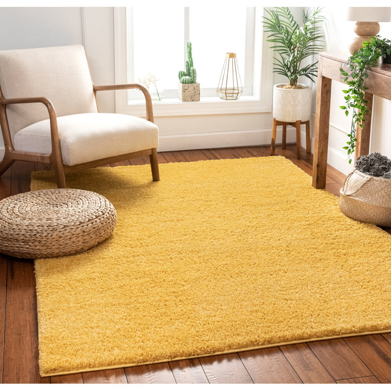 Madison Shag Solid Colour Synthetic Area Rug, Rectangle 120 x 160cm