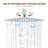3-Function Ceiling Mounted Thermostatic Rainfall Shower System with 6 Body Jets and Rough-in Valve-105528726