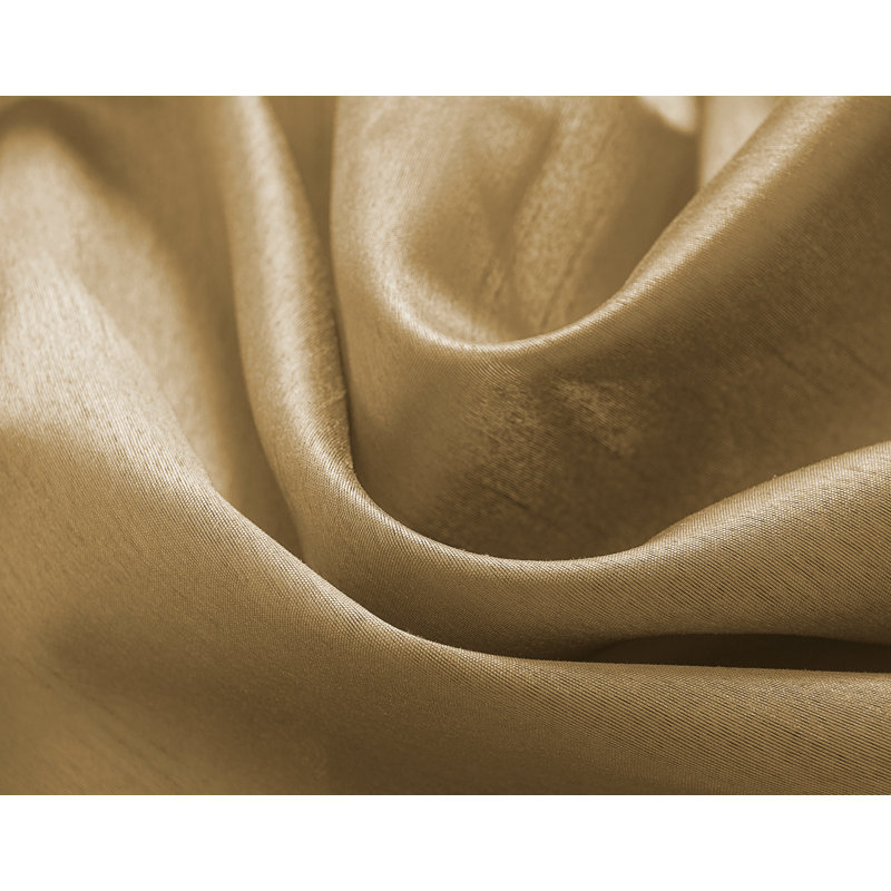Mattingly Faux Silk Semi-Sheer Grommet Window Curtain Panel, Gold, 54" W x 95" L