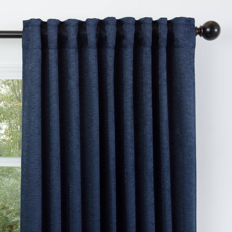 Paire de rideaux obscurcissant Silex, 52 po x 96 po, Bleu marine
