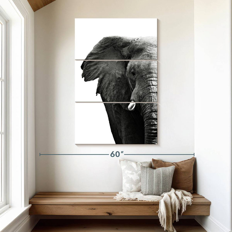 Brampt Wrinkled African Elephant, 50" H x 32" W