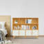 Storage Bookcase, Open Bookshelf With Solid Wood Legs, Standing Open Bookshelf With 11 Compartments-114814315