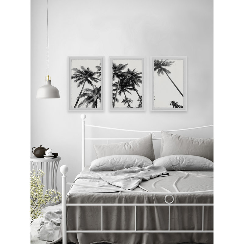 Coco Palm Trees par Marmont Hill - ensemble de 3 photos encadrées, H 30 po x l 20 po x P 1,5 po