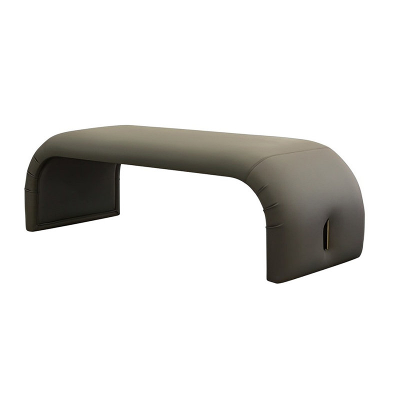 Banc rembourré en cuir italien de style italien