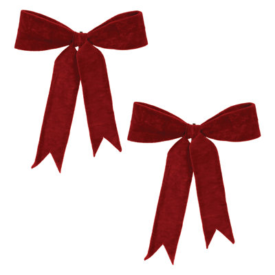 Red Wired Holiday Bow