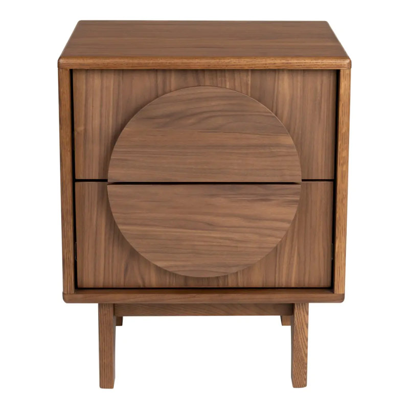 Table de chevet Groove, Brun