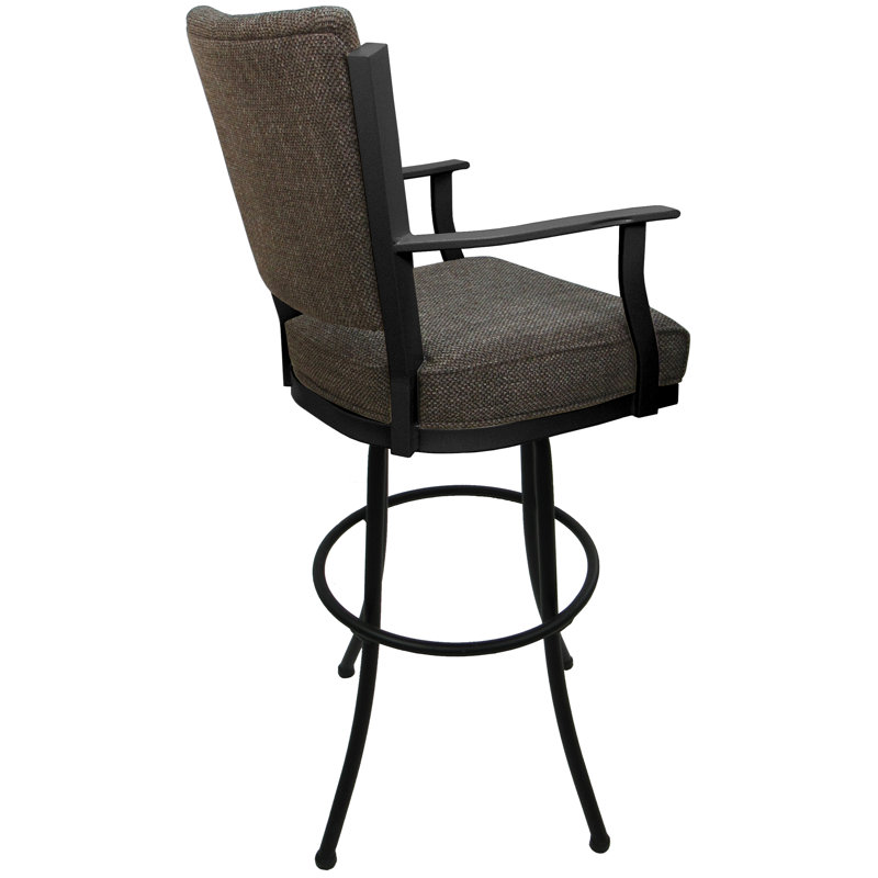Très grand tabouret pivotant en métal Varges, Plumley cacao, gris