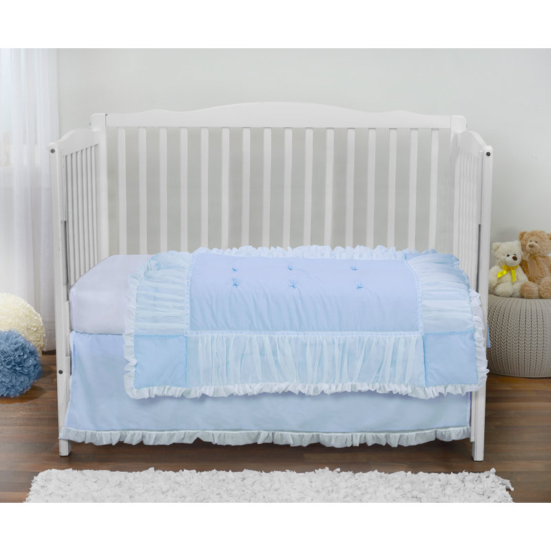 Ensemble de literie pour lit de bébé 3 pièces Lombardy, Bleu