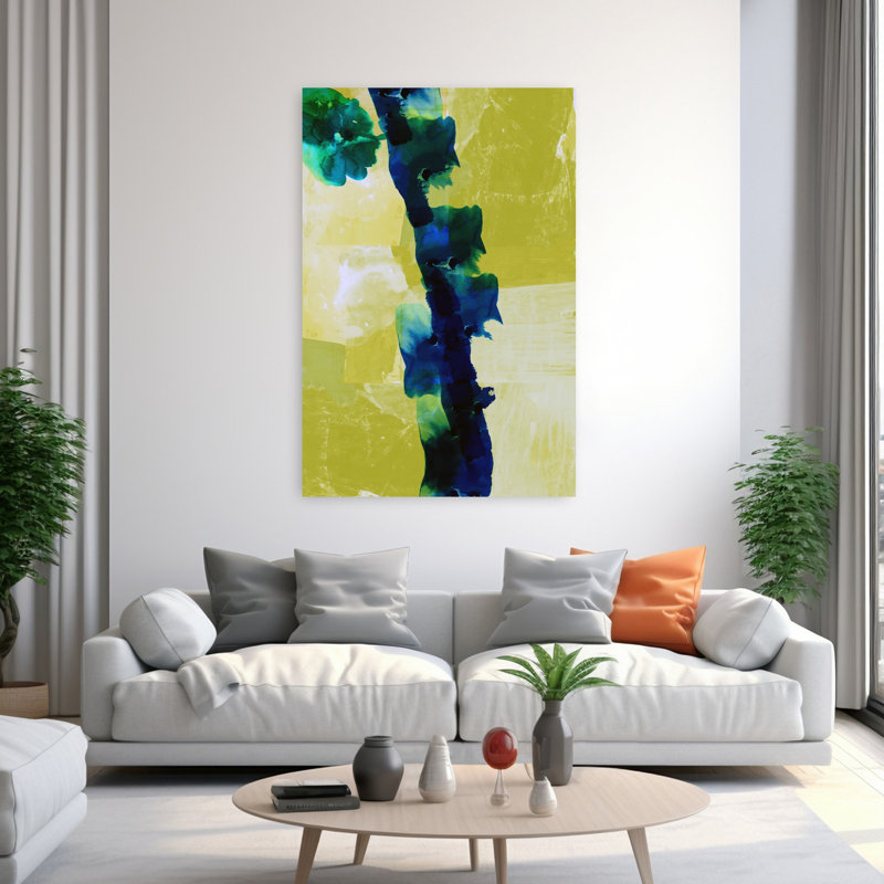 «Neon Solstice», art abstrait contemporain audacieux, H 60 po x l 40 po