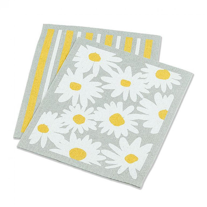 Ensemble de 2 lavettes Daisies & Stripes