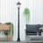 Outsunny 77" Solar Lamp Post Light, Waterproof Aluminum Outdoor Vintage Street Lamp, Motion Activated Sensor PIR, Adjustable Brightness, For Garden, Lawn, Pathway, Driveway, Black