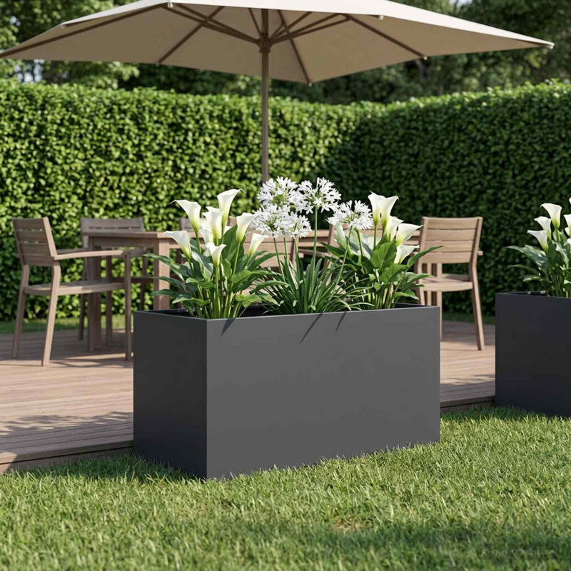 Raised Garden Bed, 50cm H x 100cm W x 50cm D, Anthracite