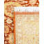 Tapis orange en laine noué à la main de conception unique 5 pi 1 po x 8 pi 4 po Hayner