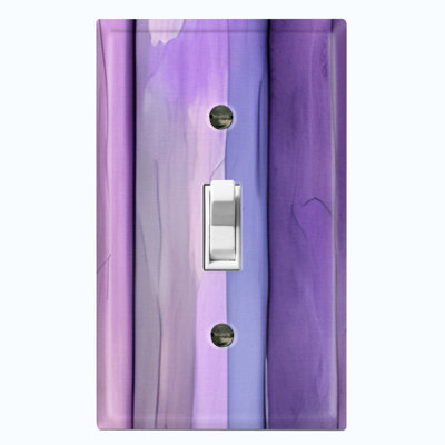 Purple Wood Tree Bark Print Nature Themed 1 - Gang Toggle Light Switch Standard Wall Plate