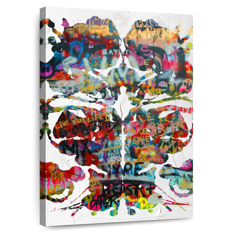 Avery Rorschach Graffiti, 12" H x 8" W