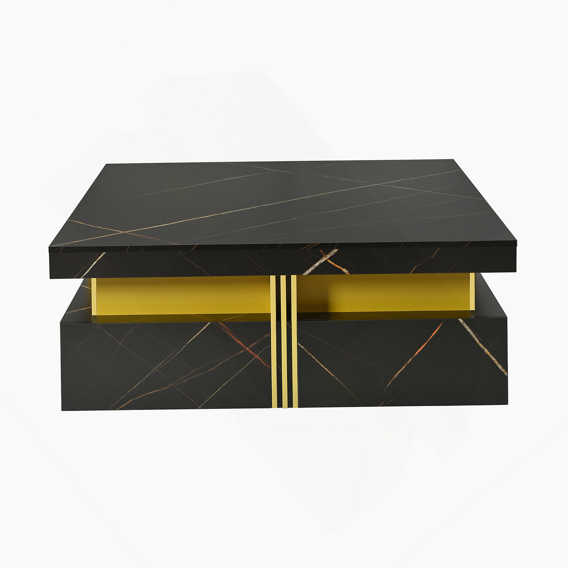 Brayden Studio® Modern Square Storage Coffee Table With 4 Drawers | Wayfair