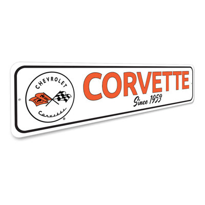 Corvette Year Aluminum Sign