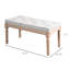 Siège de bout de lit 32 po, banc rembourré blanc crème avec chambre capitonnée, tissu respirant et fabrication
