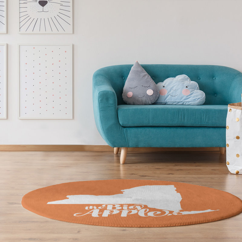 Tapis en poly-chenille big pomme ny