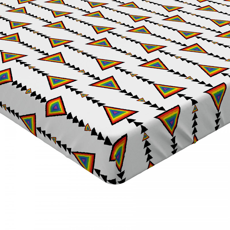 Microfiber Geometric Fitted Sheet, Full Fitted Sheet